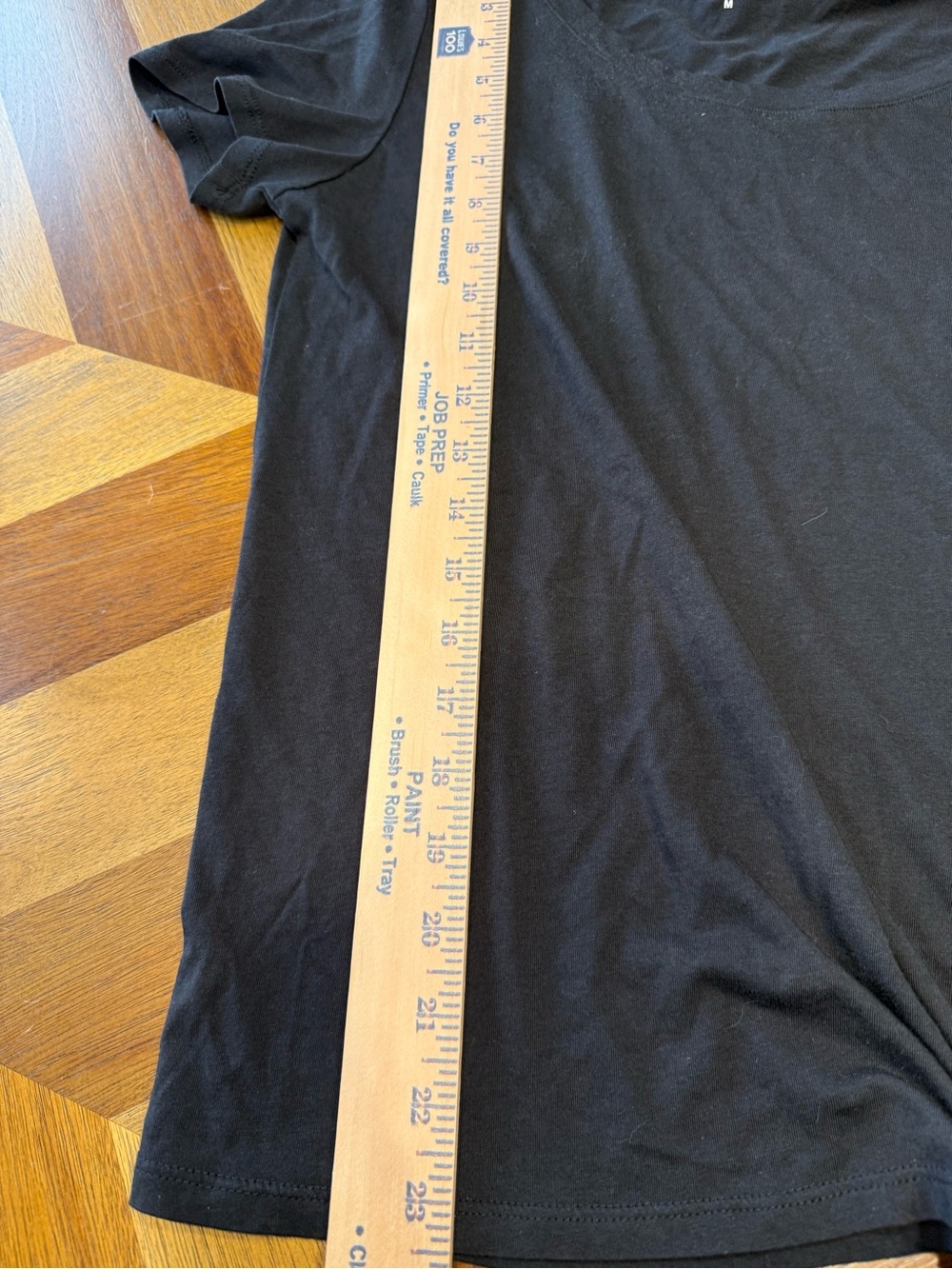 Quince Cotton Modal Scoop Neck Tee - Black Medium - Picture 8 of 8
